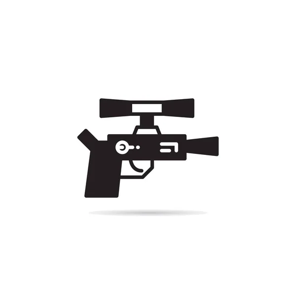 Space Gun Icône Futuriste Pistolet — Image vectorielle