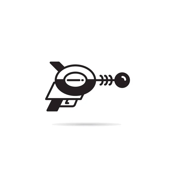 Weltraumwaffe Und Blaster Icon Vektor Illustration — Stockvektor