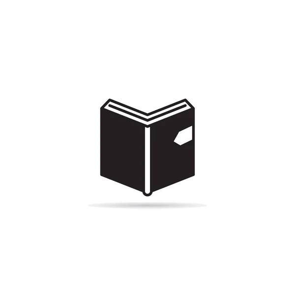 Icono Del Libro Ilustración Vectorial Sobre Fondo Blanco — Vector de stock