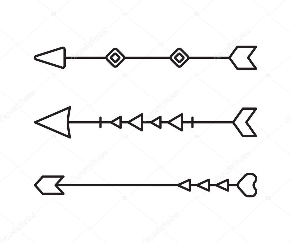 arrows decoration line art illustration