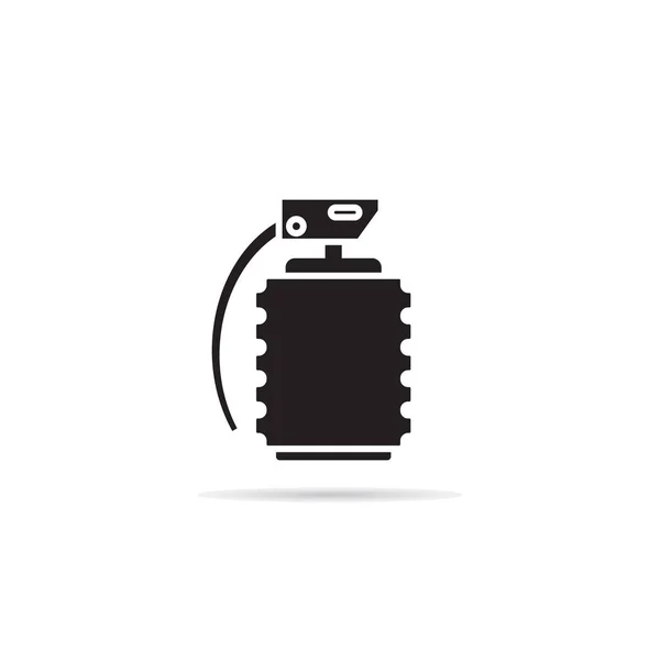 Grenade Icon White Background — Stock Vector