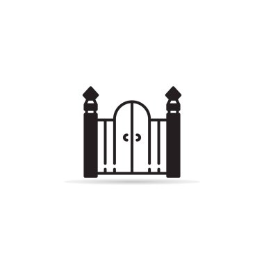 Beyaz arkaplanda ev kapısı resimleme