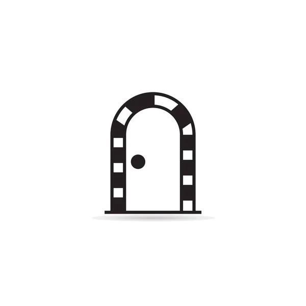 Icono Puerta Vector Ilustración — Vector de stock