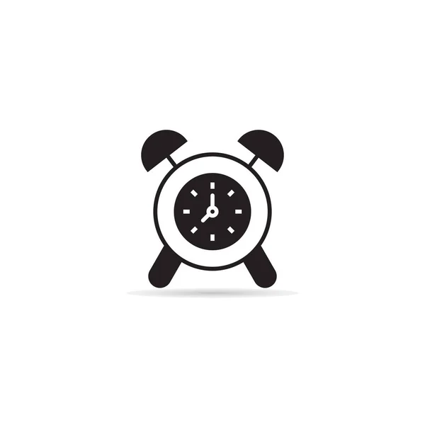 Alarm Klok Pictogram Witte Achtergrond — Stockvector