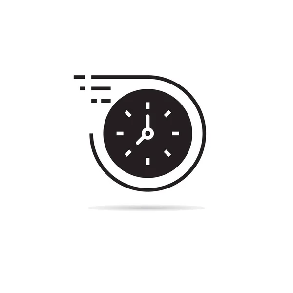 Icono Del Reloj Sobre Fondo Blanco — Vector de stock