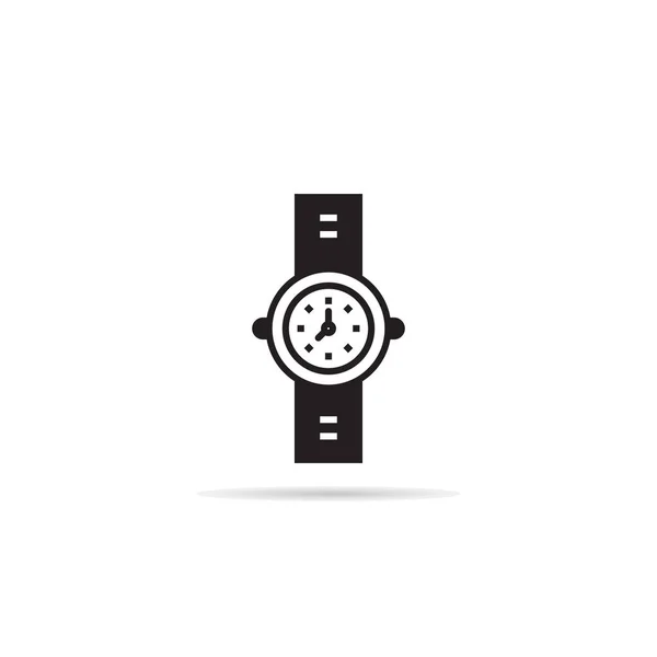 Reloj Mano Icono Vector Ilustración — Vector de stock