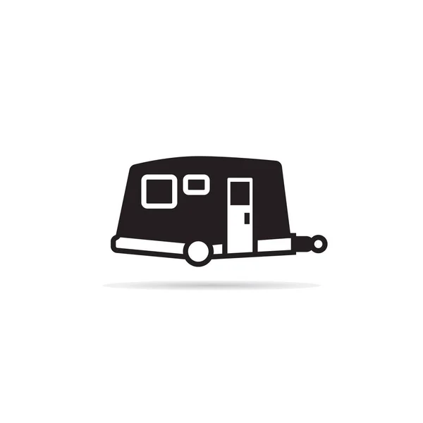 Recreatieve Voertuig Camper Pictogram Vector Illustratie — Stockvector