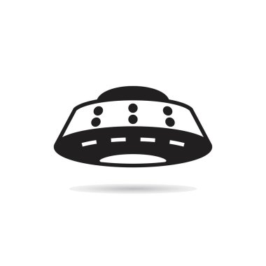 Beyaz arkaplanda ufo simgesi
