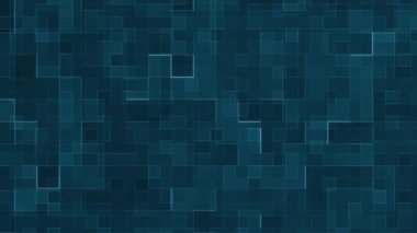 4K Dijital Kutu Şebeke Arkaplan Döngüsü Canlandırması. Dijital arayüz bağlantısı ve küresel iletişim teknolojisi fütüristik arka planı