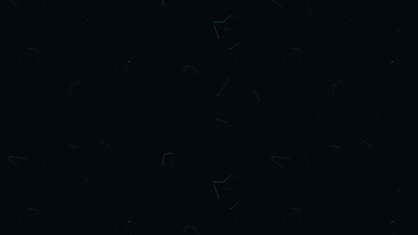Звёздное Поле Созвездия Космическое Абстрактное Плексусное Кольцо Анимация — стоковое видео