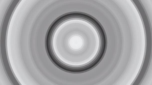 Soyut Radyal Dalga Yer Değiştirme Haritası Siyah Beyaz Döngü Animasyon — Stok video