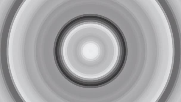 Abstrakte Radial Wave Displacement Map Schwarzer Und Weißer Schleifenanimation Hintergrund — Stockvideo