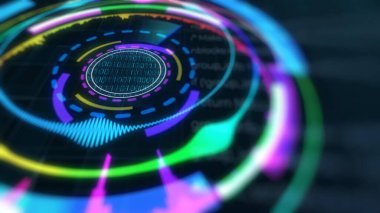 Dijital Hud Dengeleyicileri Renkli Arkaplan