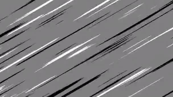 Comic Cartoon Fast Speed Line Diagonally Loop Animação Fundo Linhas — Vídeo de Stock