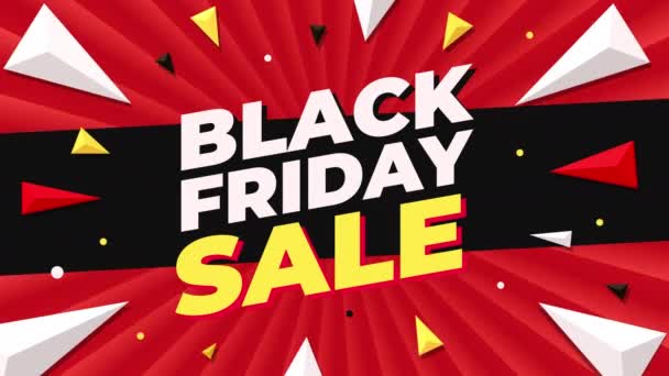 Black Friday Venda Design Texto Engraçado Animação Colorida Background Special — Vídeo de Stock