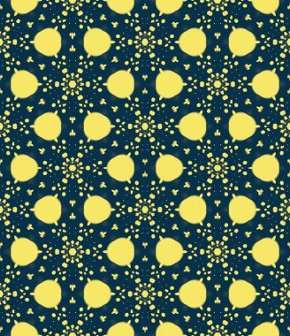 Sarı Havai fişek Kaleydoskop Soyut Desen Arkaplanı. Desenler, arka planlar ve duvar kağıtları, sanat tasarımı, kapak, kumaş, iç dekorasyon