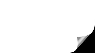 Kağıt çevirme sayfası siyah beyaz arkaplanı açıyor. Siyah ve Beyaz Geçiş Haritası Renk Anahtarı