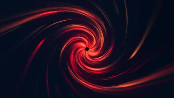 4K黑孔重力抽吸功率光环动画黑色背景 空间背景下的功率重力吸力银河星场 — 图库视频影像