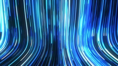 Animasyon Dijital Teknoloji Akımı Süper Hızlı Hız Hatları Arkaplanı. 5G Süper Hızlı İnternet Teknoloji Fiber Doktrini