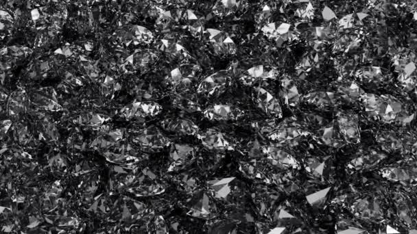 Soyut Karo Yığını Karanlık Görüntü Arkaplanı Rendeleme Güzel Kristal Elmas — Stok video