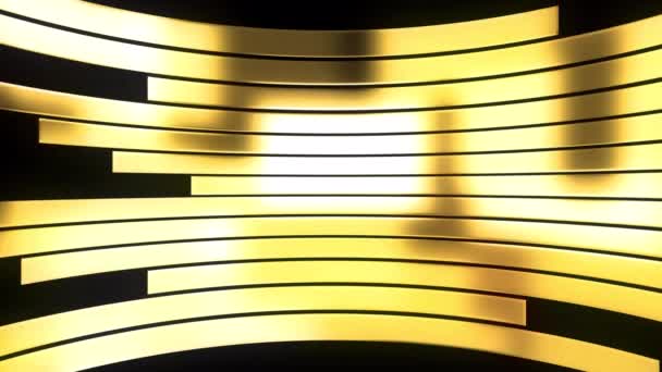 Golden Stroke Lines Transparent Alpha Background Modern Golden Stroke Lines — Vídeo de Stock