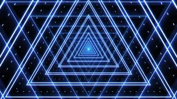 Abstract Retro Triangle Star Loop Infinity Zoom Φόντο Καθιστούν Ρετρό — Αρχείο Βίντεο
