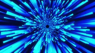 Soyut Veri hattı Dijital Ağ Tüneli Teknolojisi VJ Döngü Sonsuzluğu Zoom Neon Işık Arkaplanı. dijital çizgi bağlantı ağı arkaplanı