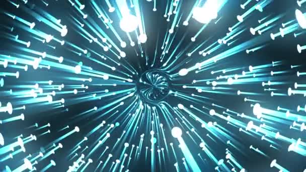 Black Hole Gravity Sání Power Digital Data Line Stream Network — Stock video