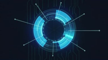 Seamless Loop Show UI Security Systems Digital Technology Futuristic Hud Background