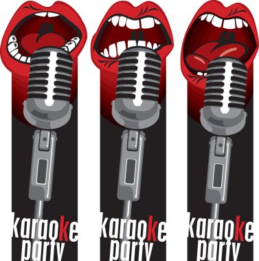 Microphone mouths clipart