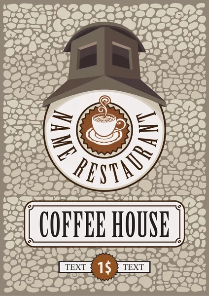 Café avec le numéro — Image vectorielle