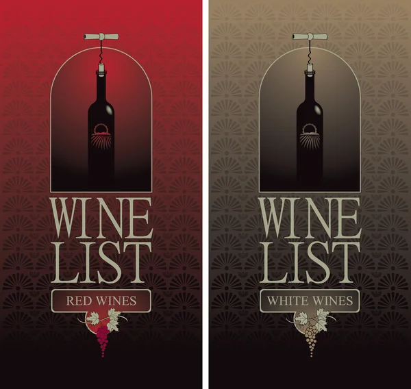 Lista de vinos — Archivo Imágenes Vectoriales