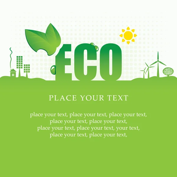 Banner ecológico — Vector de stock