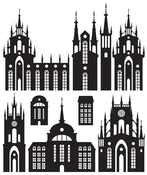 Châteaux et églises — Image vectorielle