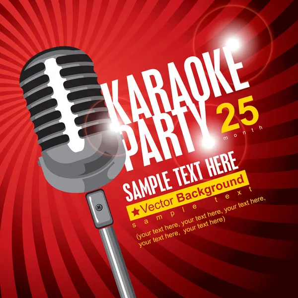 Festas de karaoke — Vetor de Stock