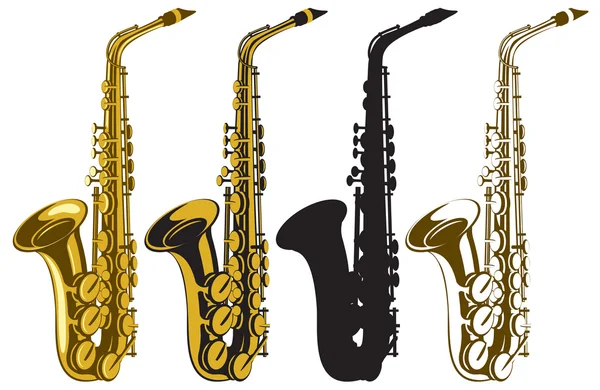 Saxofones — Vetor de Stock