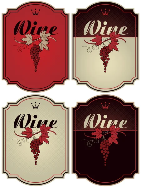 Labels for wine — Stock Vector