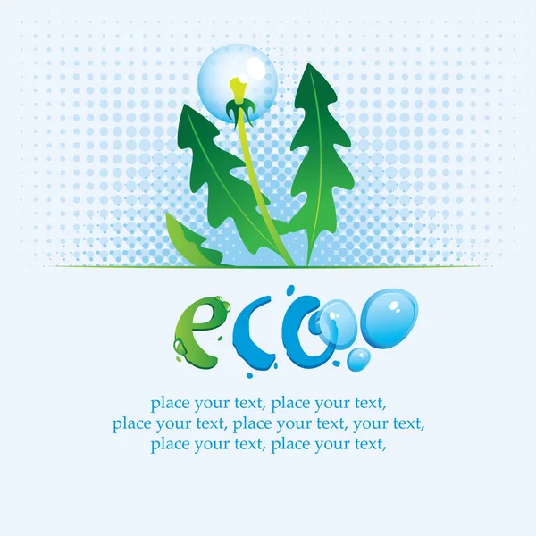 Ökológiai banner — Stock Vector
