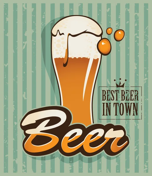 Retro bier — Stockvector