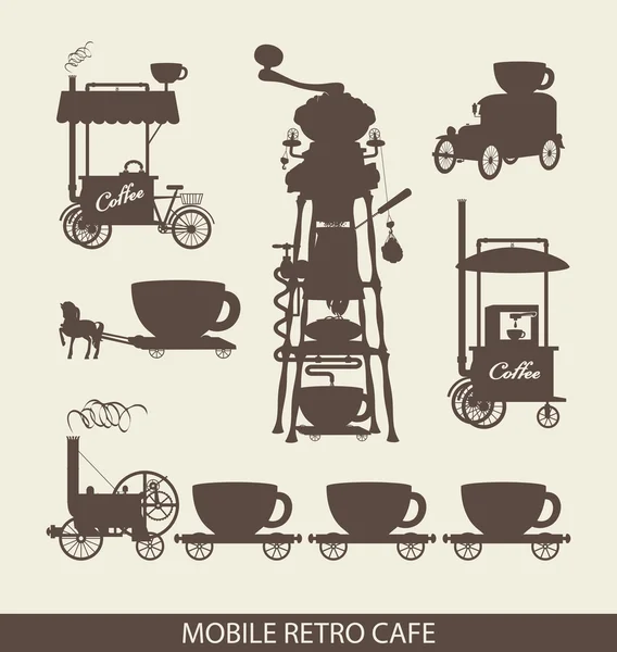 Café móvel —  Vetores de Stock