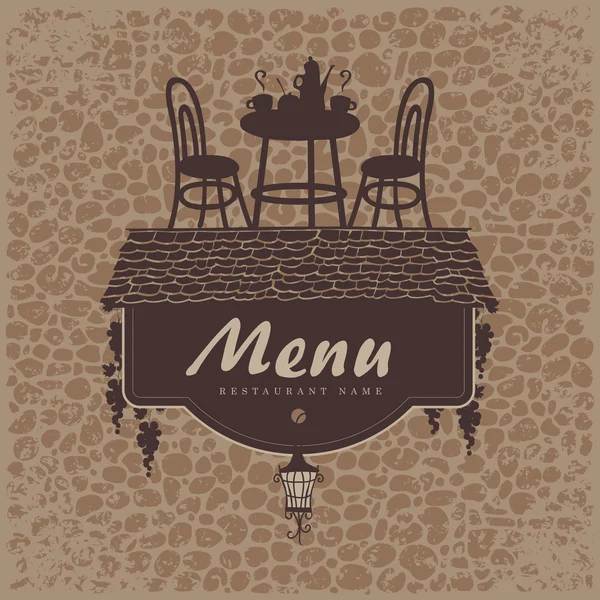 Menu with a roof — Stock Vector