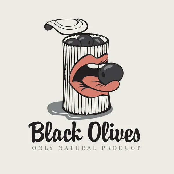 Black olives — Stock Vector