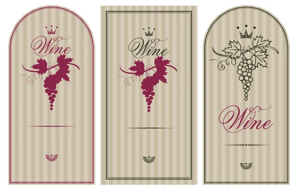 Etiquetas para vino — Archivo Imágenes Vectoriales