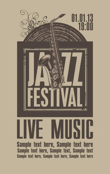 Festival de jazz — Vector de stock