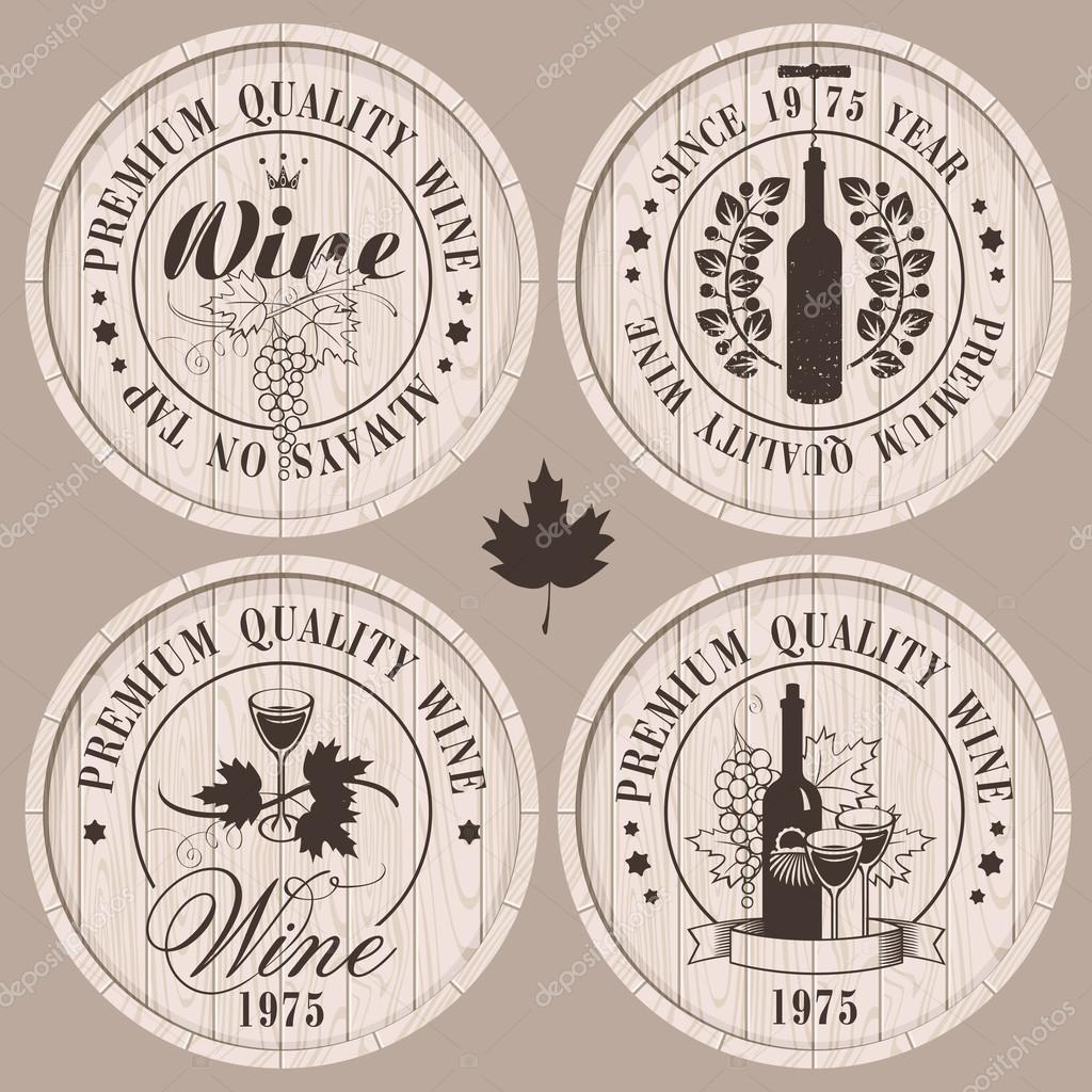 Barrel wine — Stock Vector © paseven 30325069