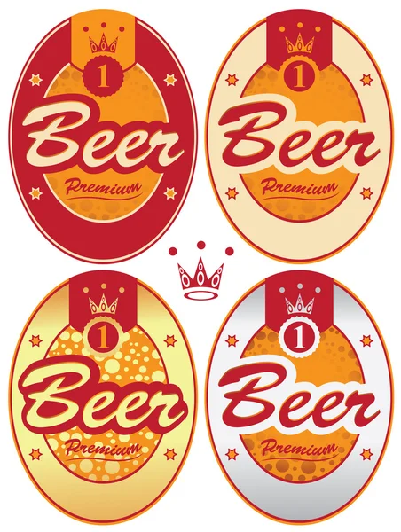 Étiquettes de bière — Image vectorielle
