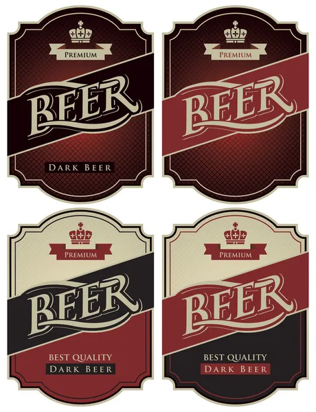 Etiquettes pour bière — Image vectorielle