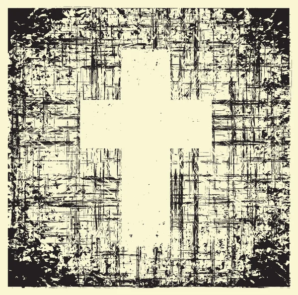 Grunge Cross — Stockvektor