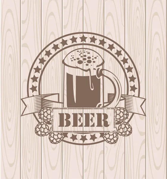 Glass of beer — Stock Vector