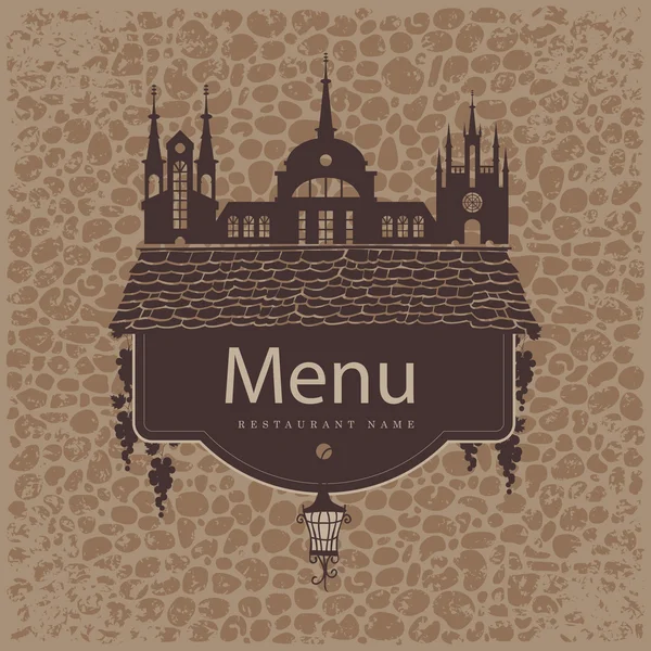 Menu from the old town — Stock Vector